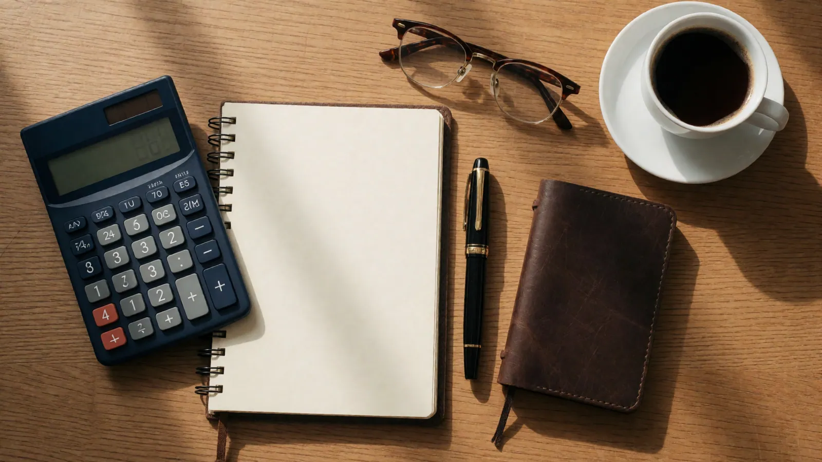 A desk at Woodside CPA Services during filing season